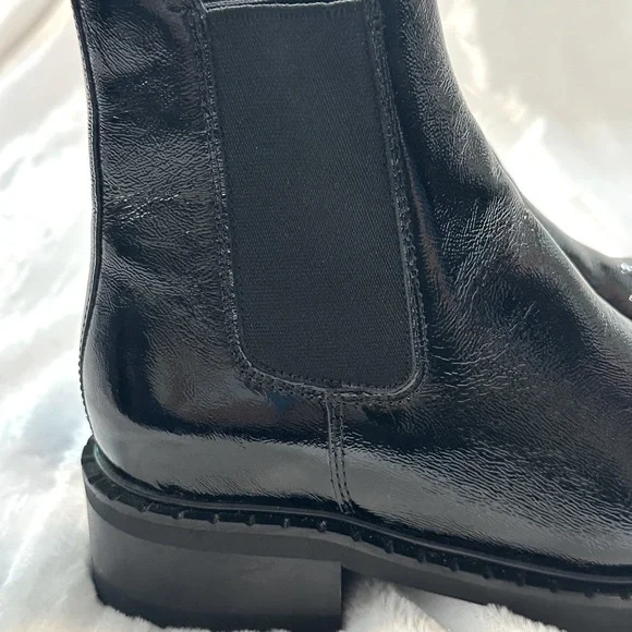 C La CANADIENNE Patent Leather Black  Boots, Size 9 - Picture 8 of 14